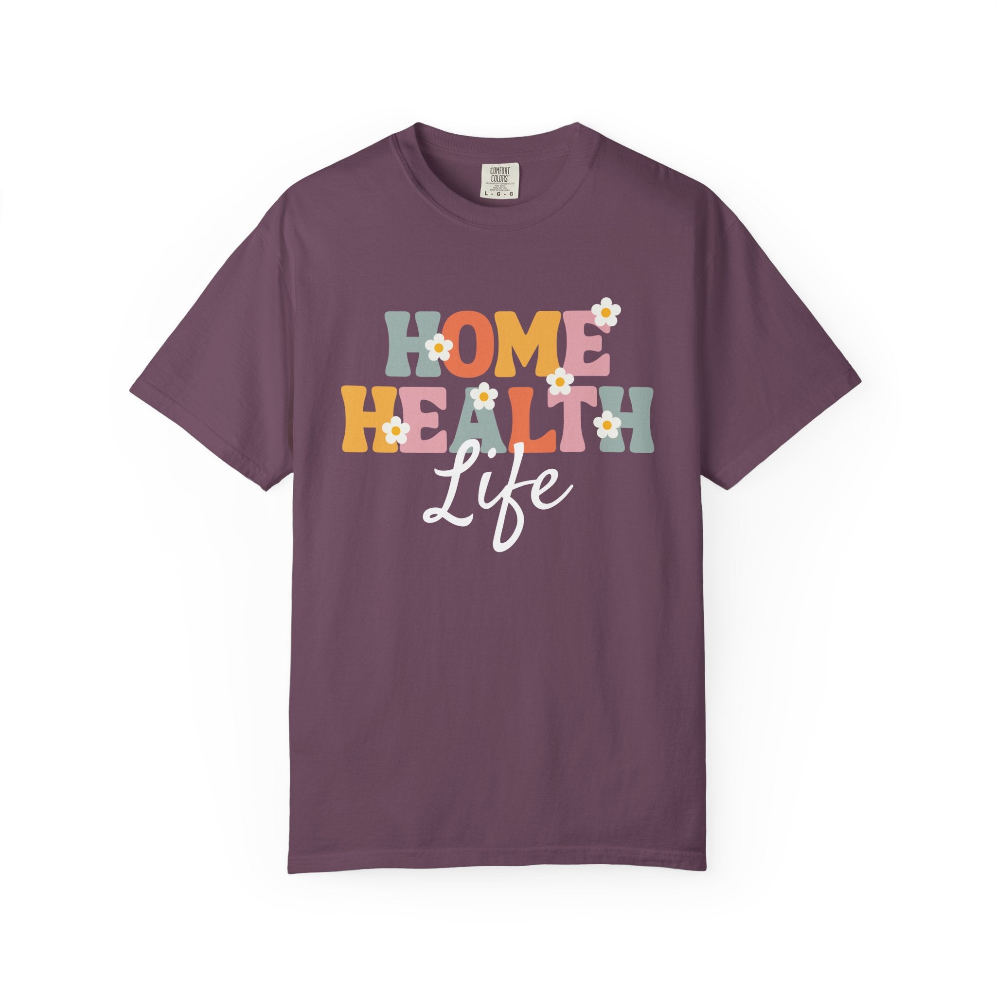Home Health Retro Graphic T-Shirt — Colorful Caregiver Tee
