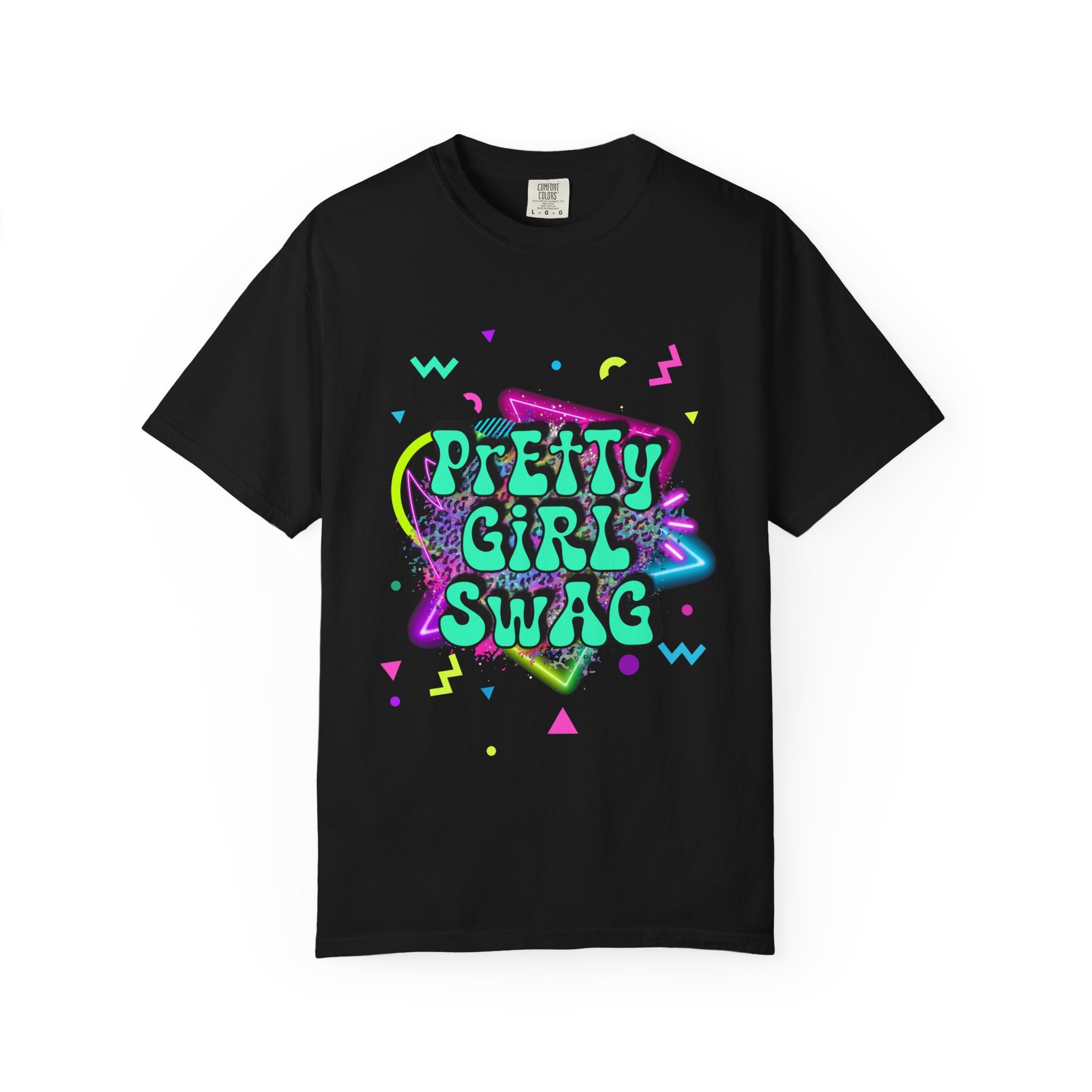 Pretty Girl Swag T-Shirt — Retro Neon Graphic Tee for Teens & Young Women