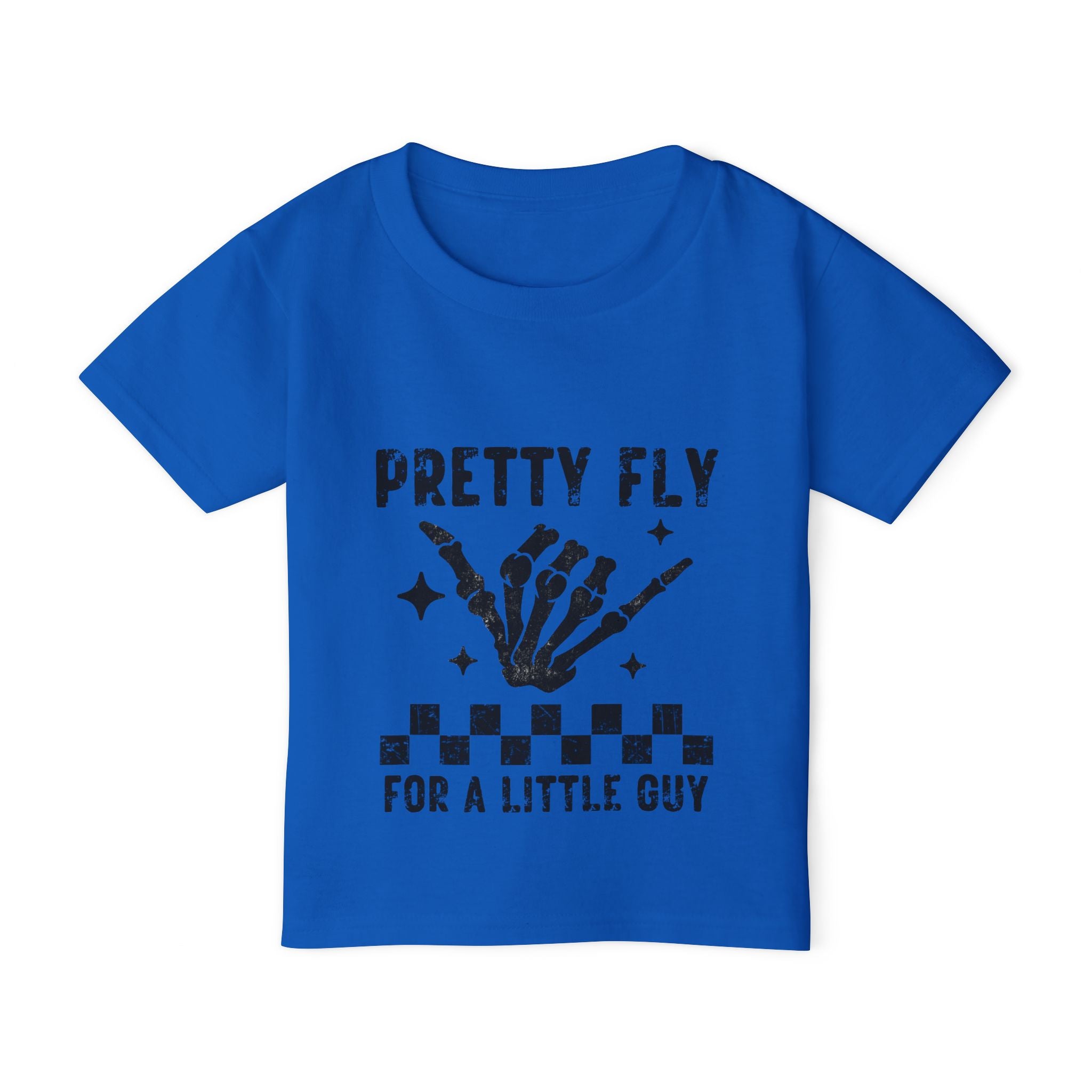Toddler T-Shirt — "Pretty Fly for a Little Guy" Skeleton Hand Graphic