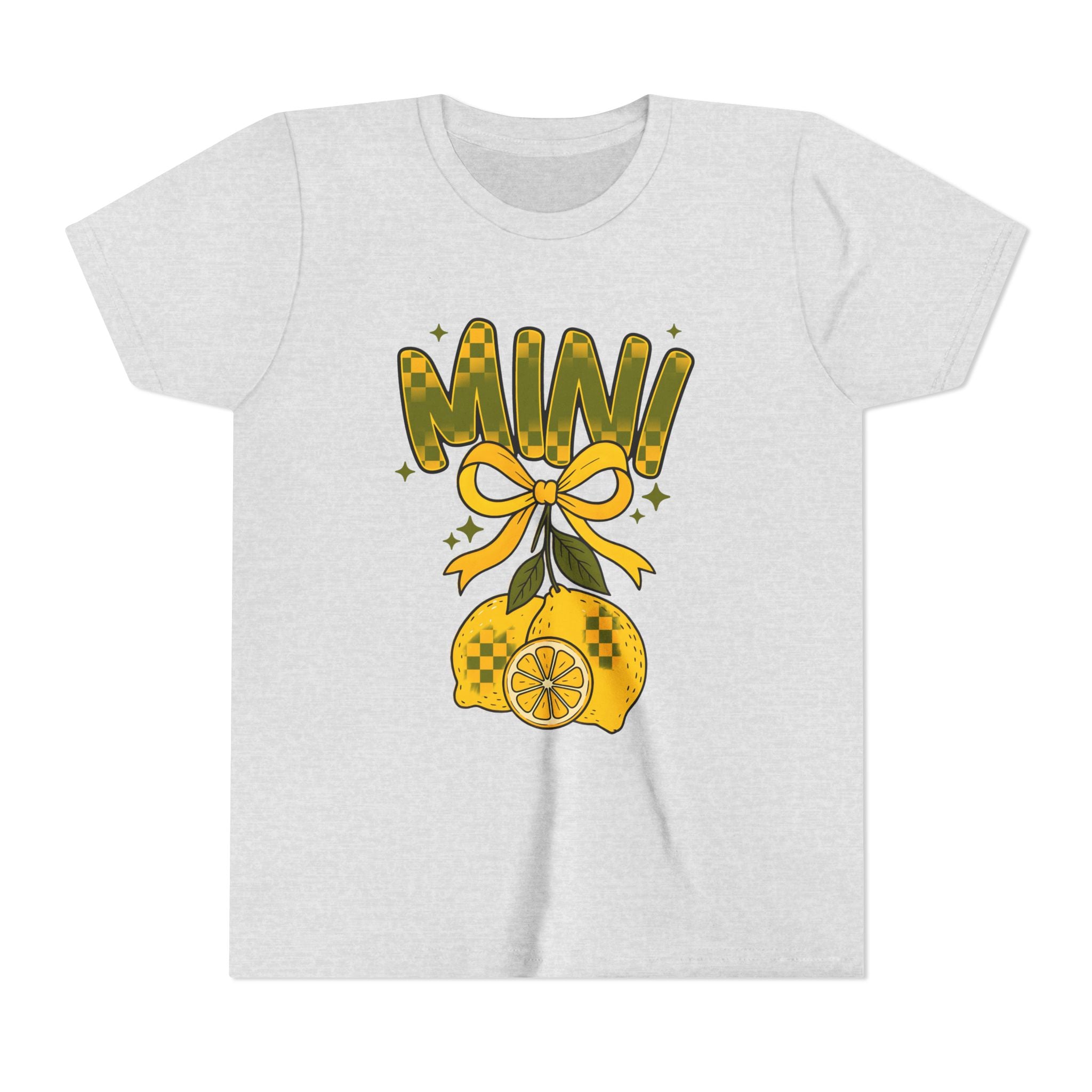 Youth Tee — "Mini" Lemon Bow Graphic Kids Shirt