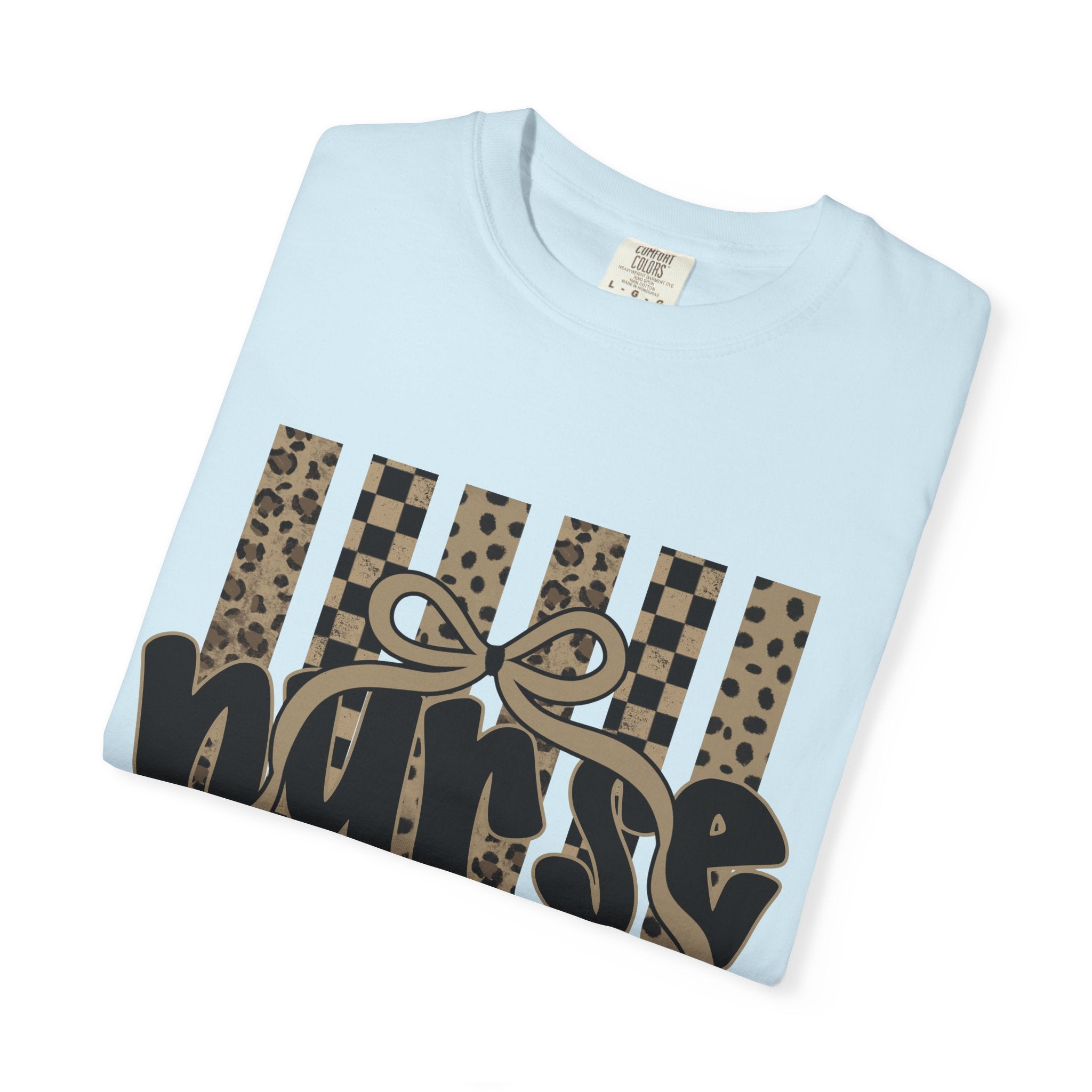 Nurse Leopard Stripes Graphic T-Shirt