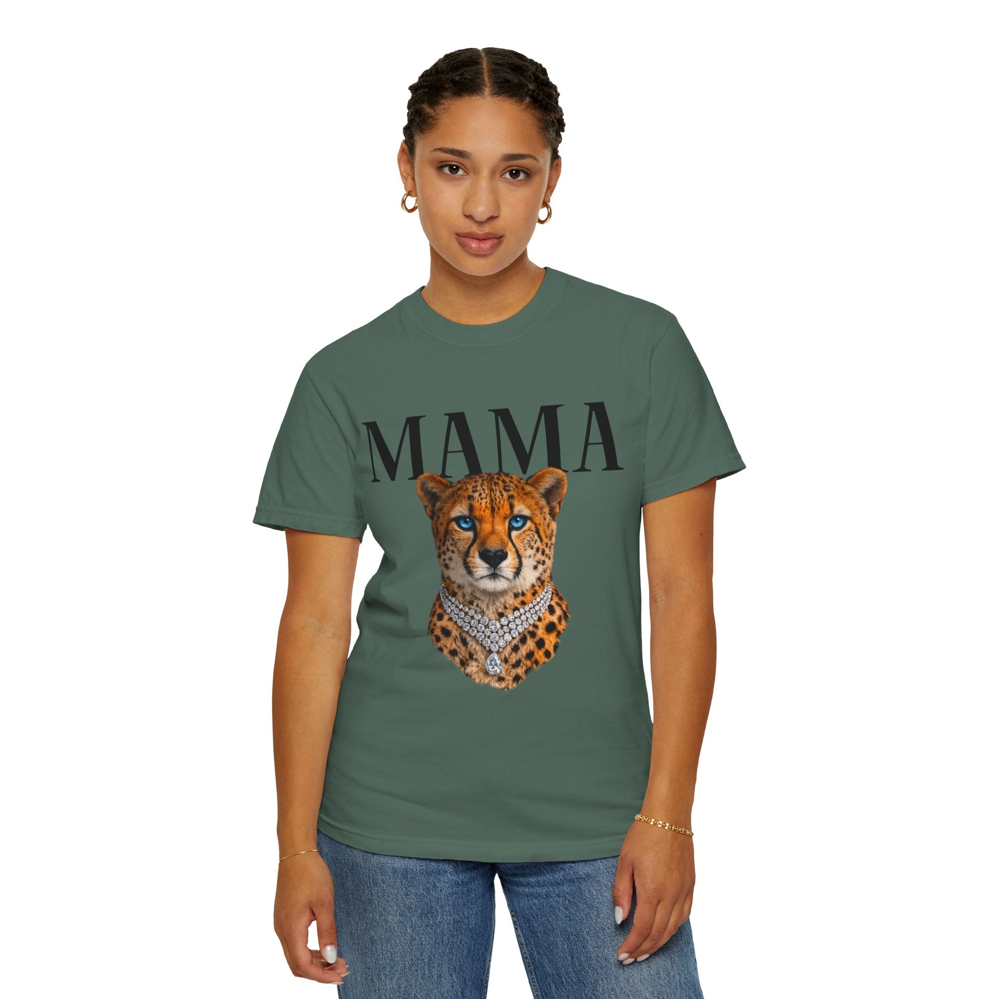 Mama Cheetah Graphic Tee — Wild Mom Statement T-Shirt