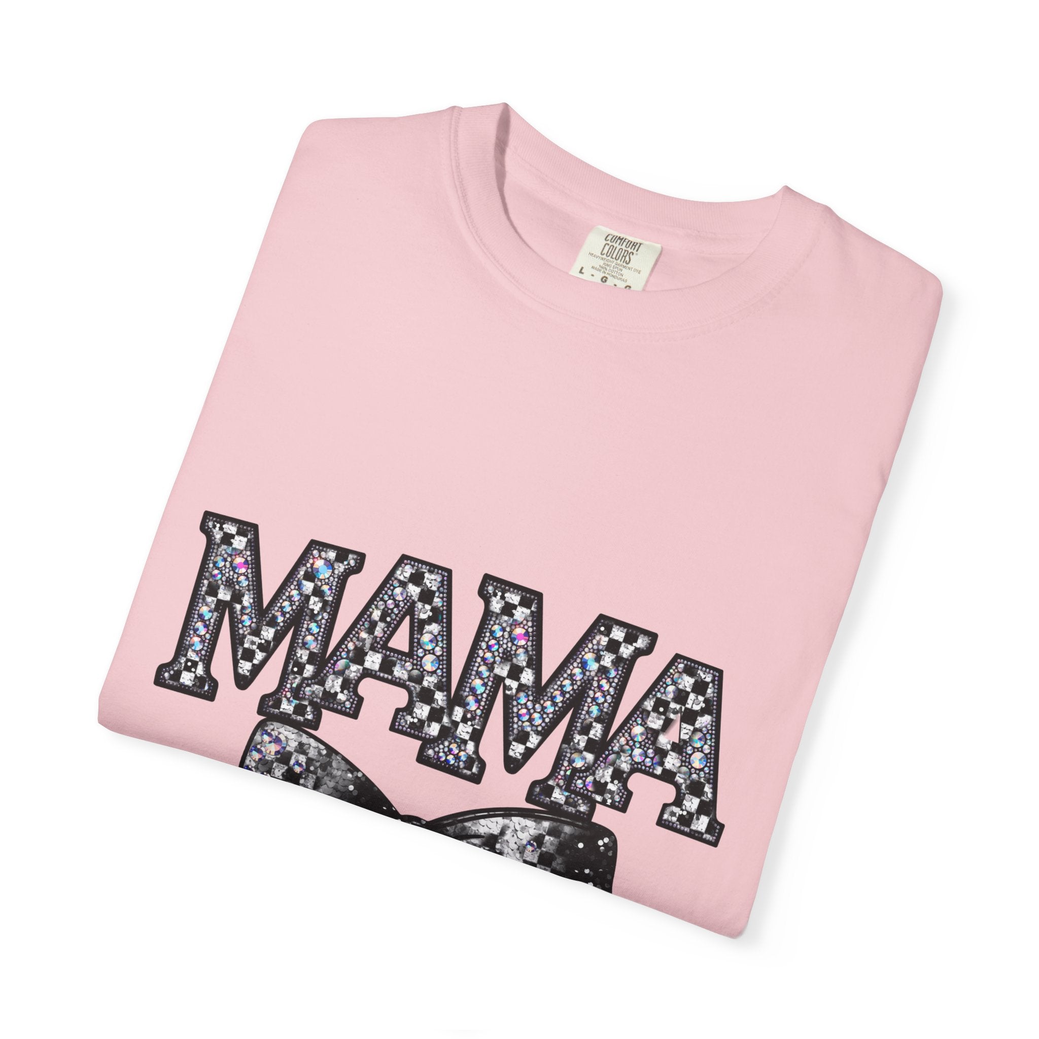 Mama Bow T-Shirt — Glitter Leopard Print "MAMA" Graphic Tee