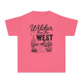 Youth Tee — "Wilder Than The West" Desert Cactus Graphic