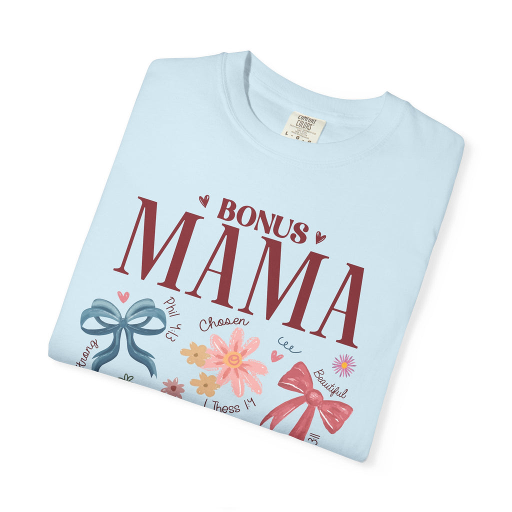 Bonus Mama Floral T-Shirt — Proud Stepmom Gift for Mother’s Day