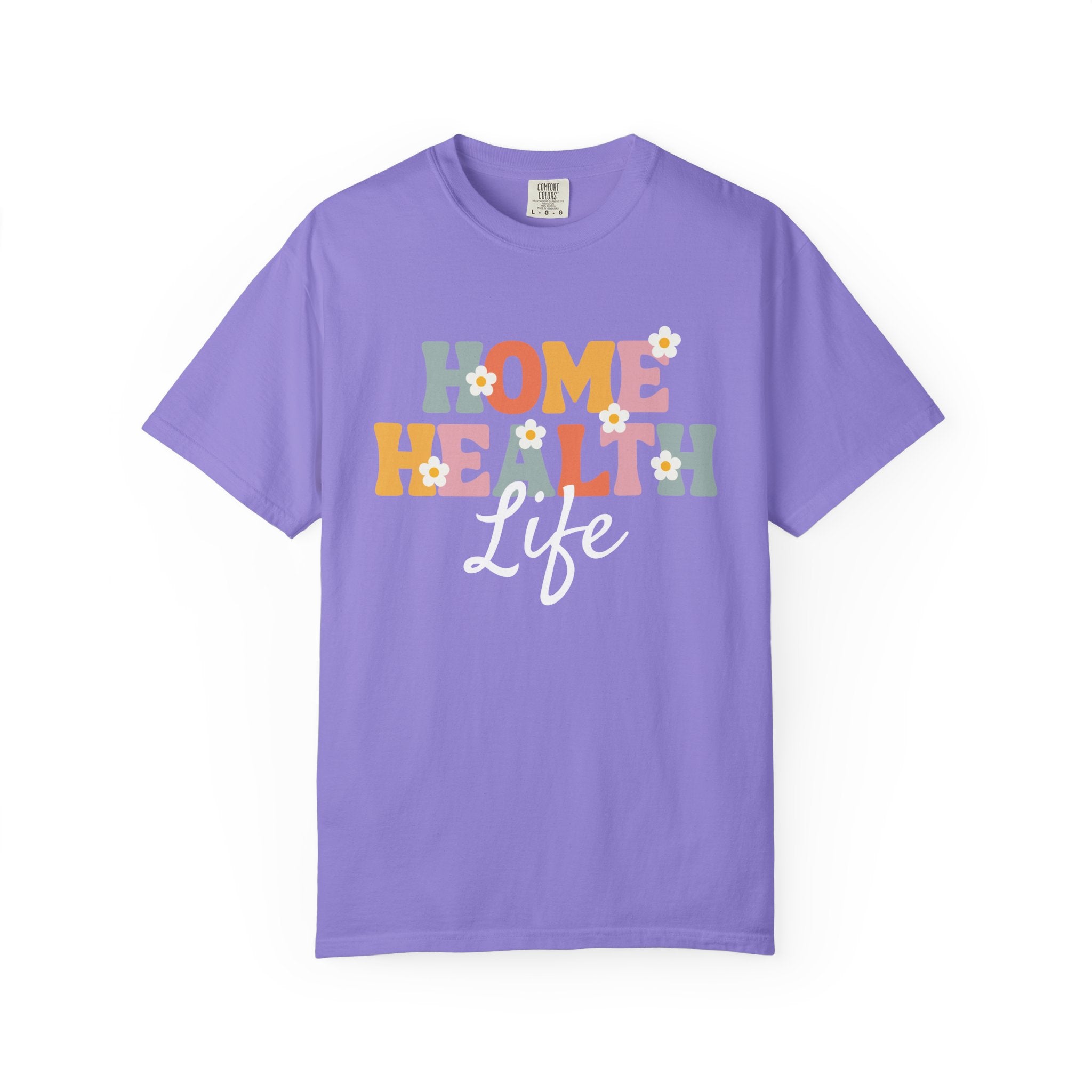 Home Health Retro Graphic T-Shirt — Colorful Caregiver Tee