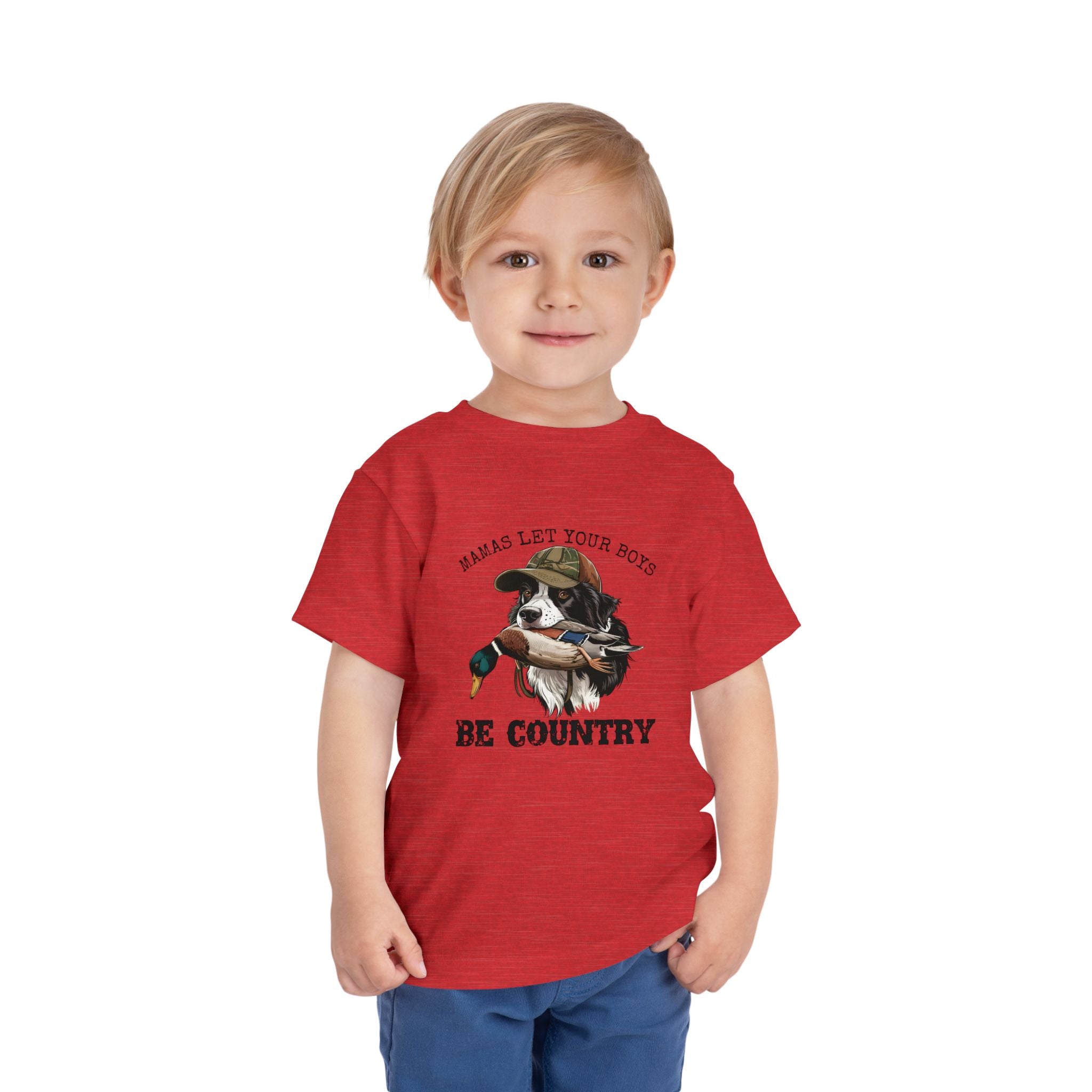 Toddler Tee — "Mamas Let Your Boys Be Country" Duck Hunting Graphic