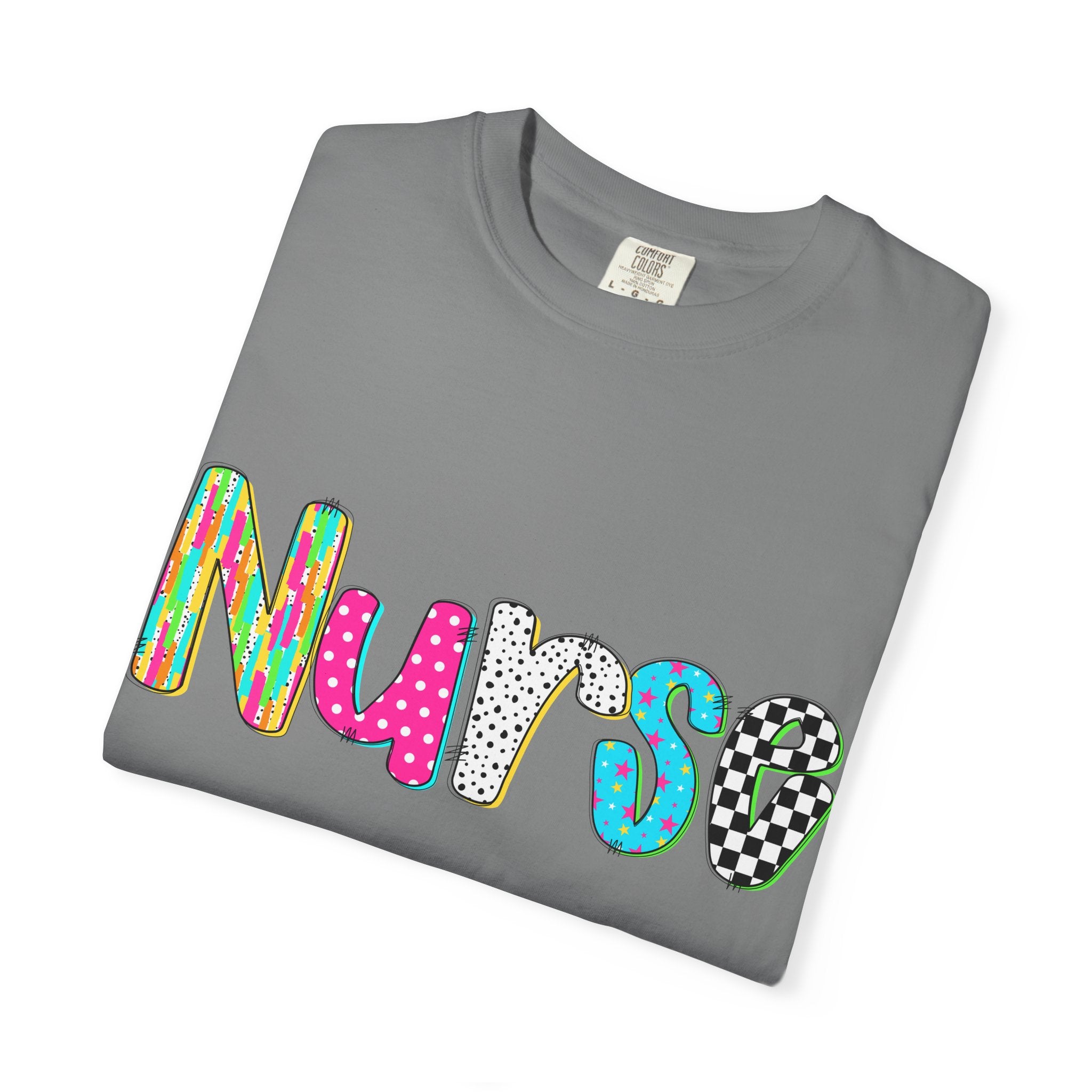 Nurse Colorful Pattern Graphic T-Shirt