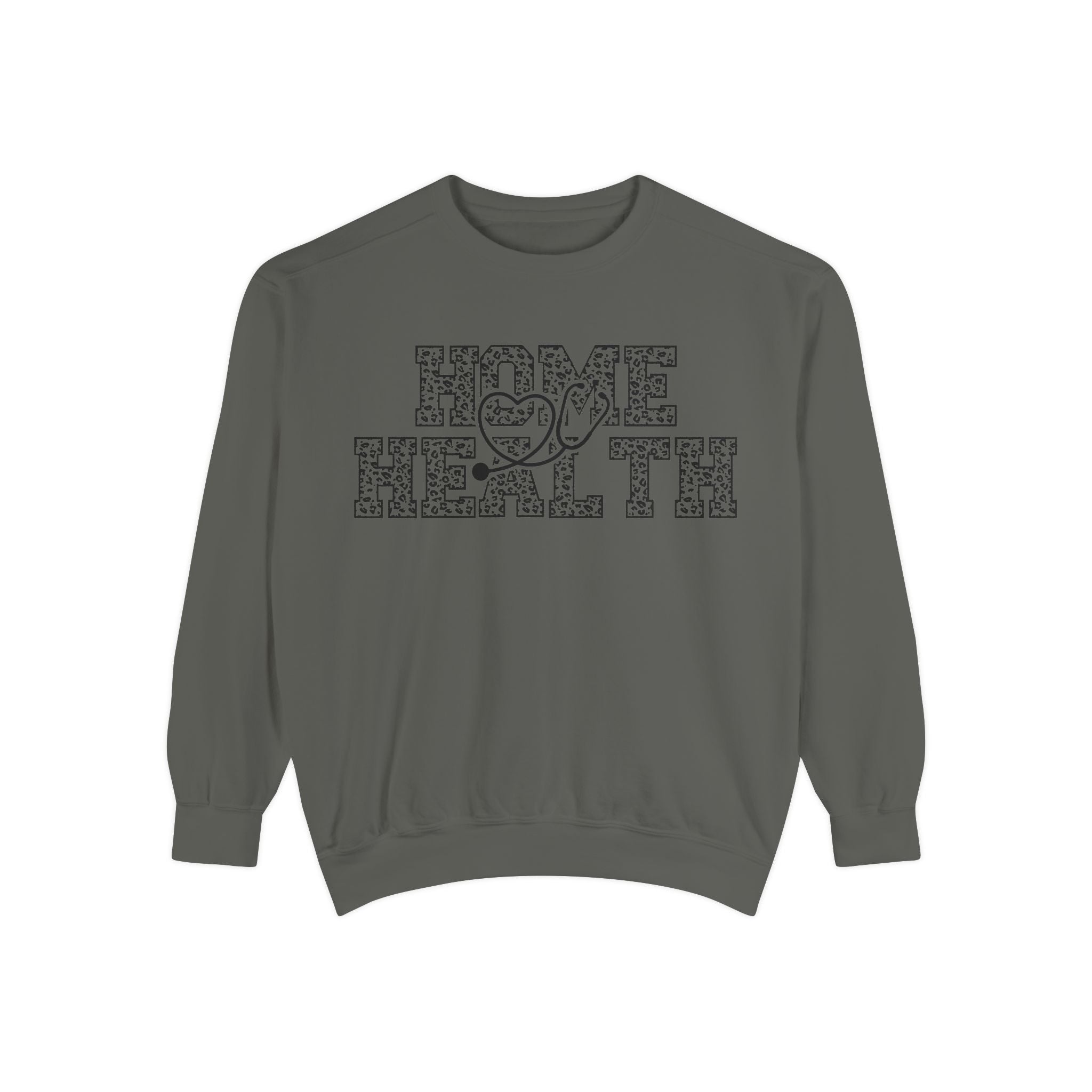 Home Health Crewneck Sweatshirt — Nurse & Caregiver Heart Stethoscope Design