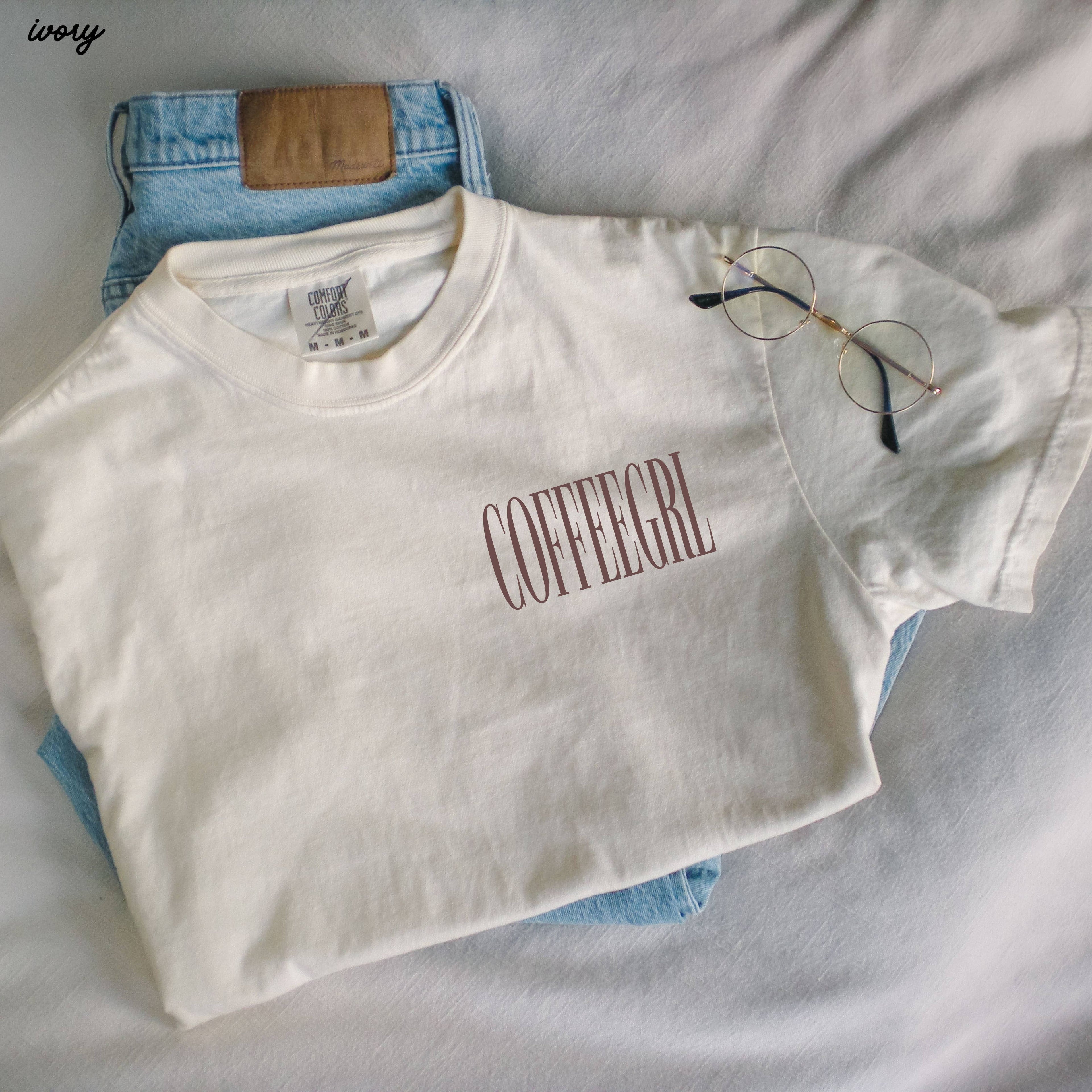 Coffeegrl Coffee Comfort Colors Tee / Pepper