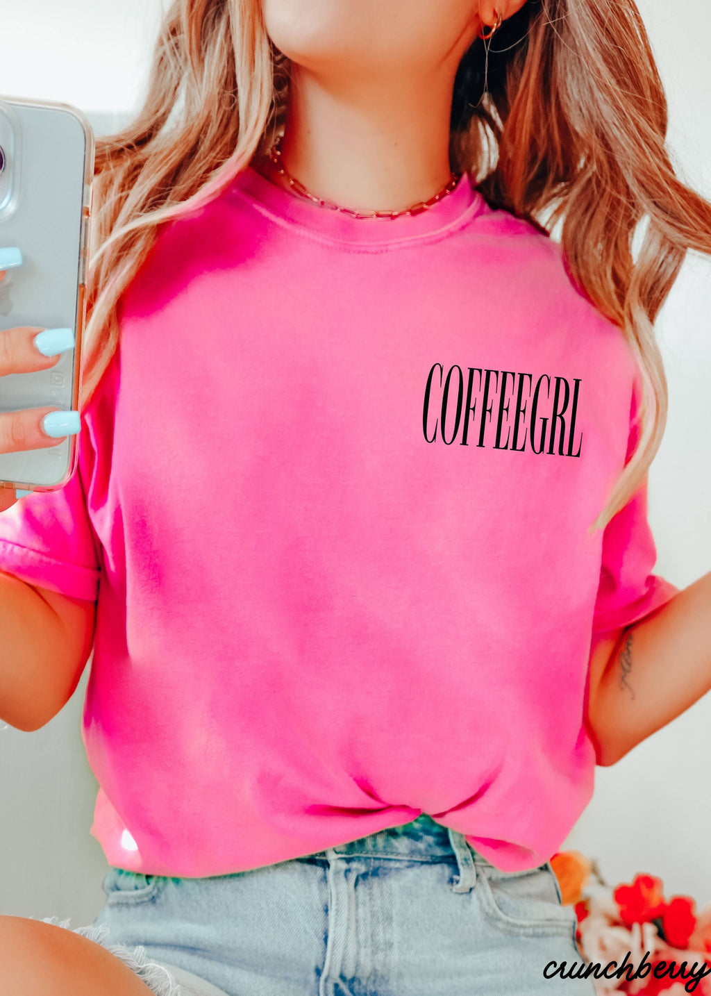 Coffeegrl Coffee Comfort Colors Tee / Pepper