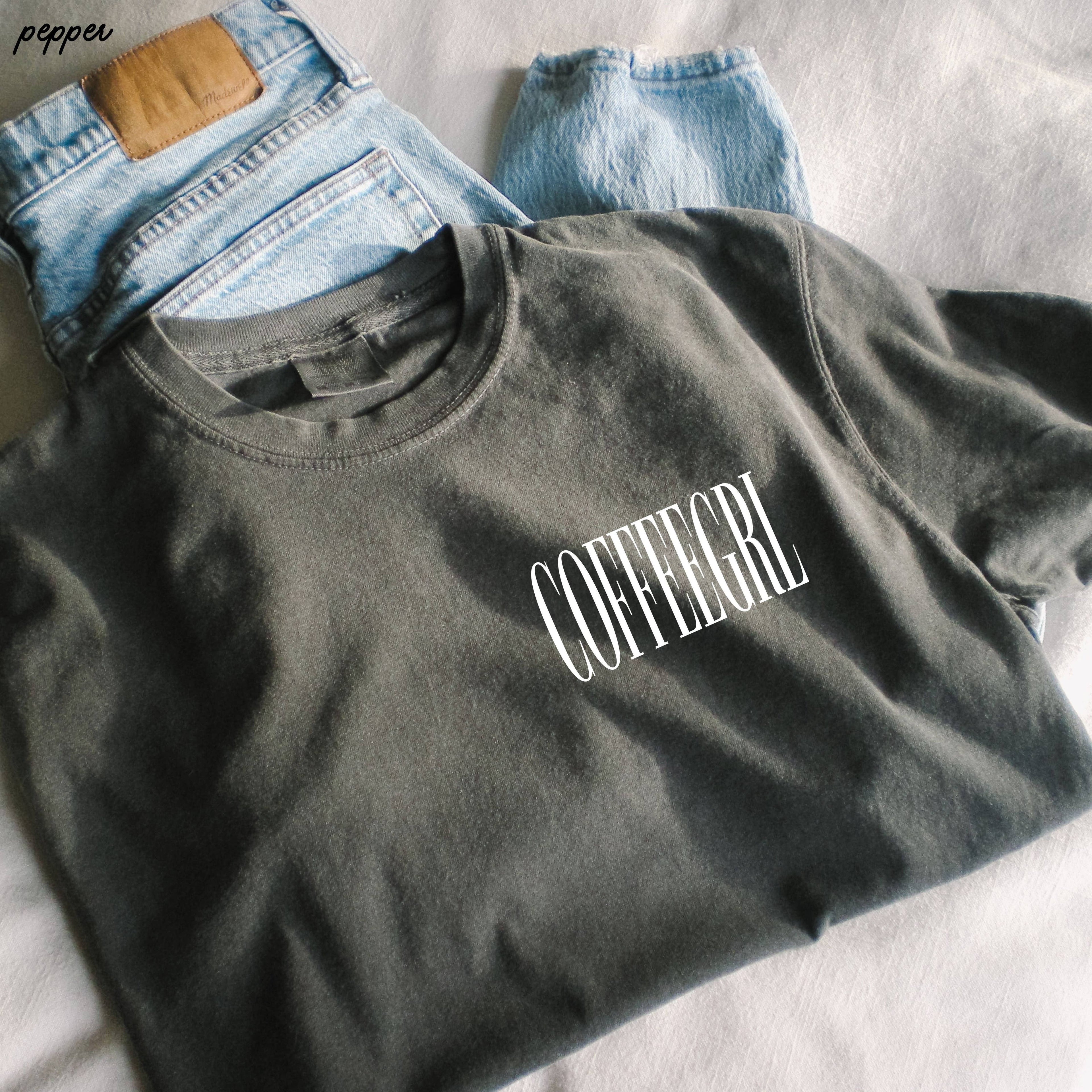 Coffeegrl Coffee Comfort Colors Tee / Pepper