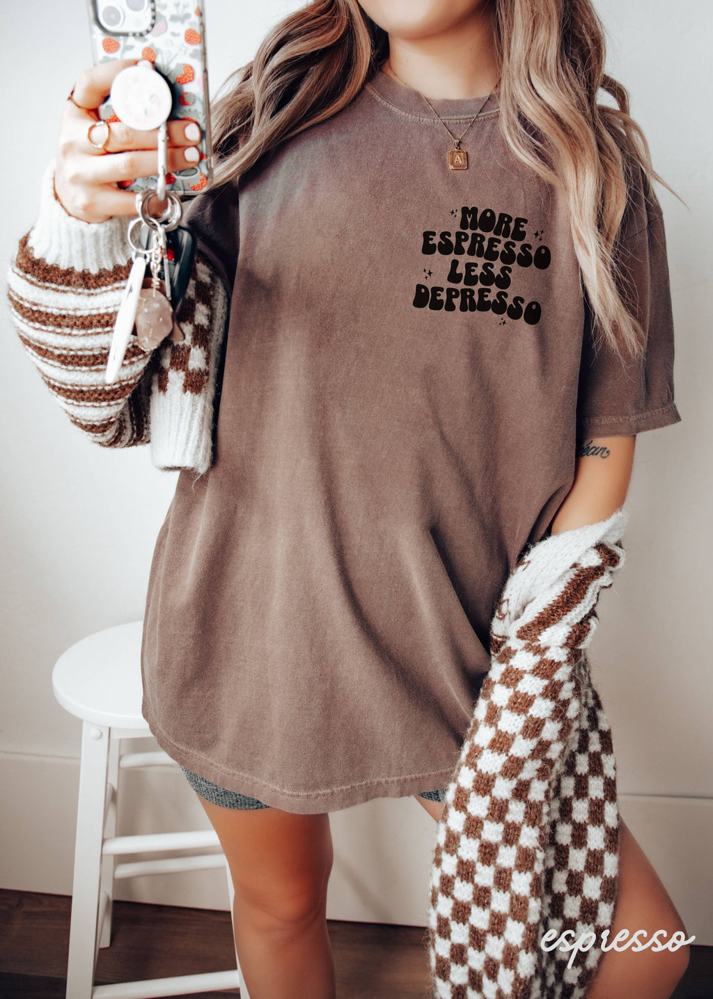 More Espresso Less Depresso Tee / Yam