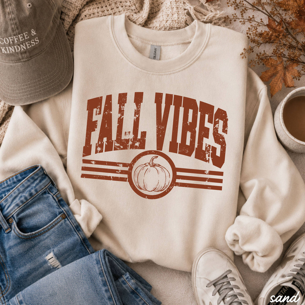 Fall Vibes Sweatshirt / Heather Charcoal Only