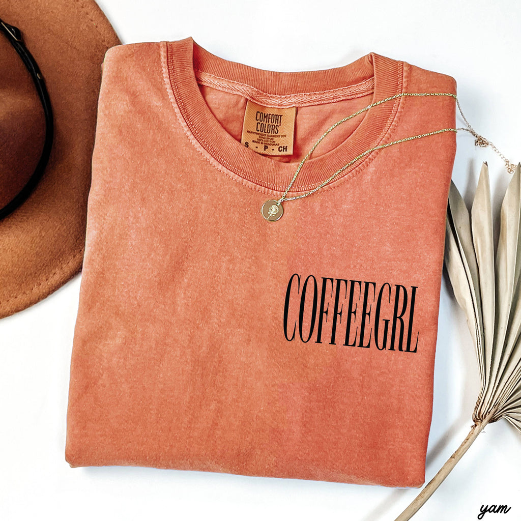 Coffeegrl Coffee Comfort Colors Tee / Pepper